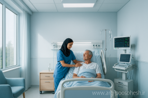 دیوارپوش آنتی باکتریال وینیل رولی سفید مات ارگ پوشش در اتاق بیمار بیمارستان مدرن ۲۰۲۵