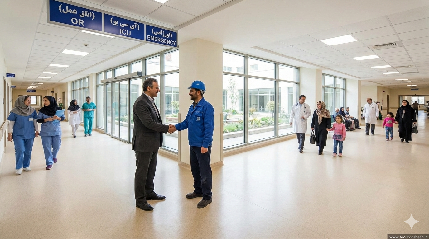 کفپوش بیمارستانی استاندارد؛ راهنمای انتخاب هر بخش + جدول ۱۴۰۴